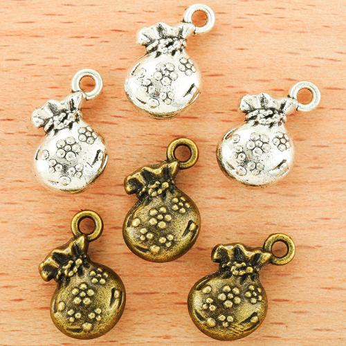 Zinc Alloy Pendants Money Bag plated DIY Sold By Bag