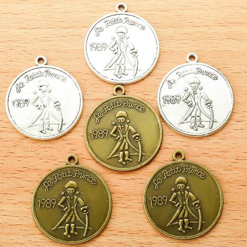 Tibetan Style Pendants, Round, plated, DIY, more colors for choice, 30x27mm, 100PC/Bag, Sold By Bag