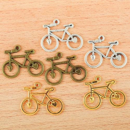 Vehicle Shaped Zinc Alloy Pendants Bike plated DIY Sold By Bag