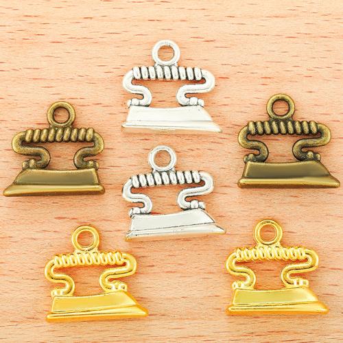 Tibetan Style Pendants, Iron Shape, plated, DIY, more colors for choice, 19x17mm, 100PC/Bag, Sold By Bag