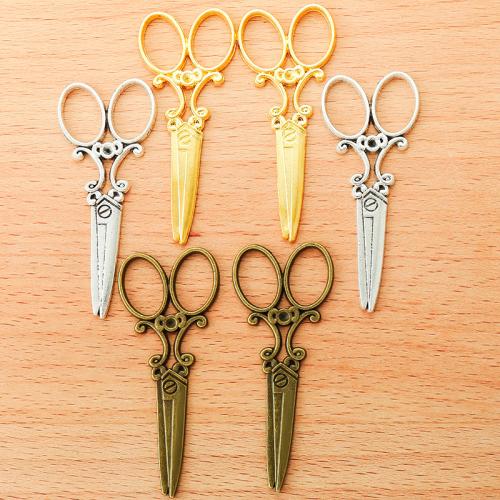 Zinc Alloy Scissors Pendants plated DIY Sold By Bag