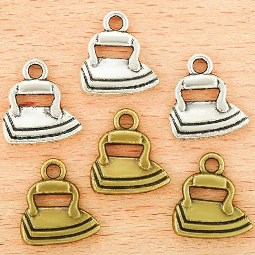 Tibetan Style Pendants, Iron Shape, plated, DIY, more colors for choice, 17x16mm, 100PC/Bag, Sold By Bag