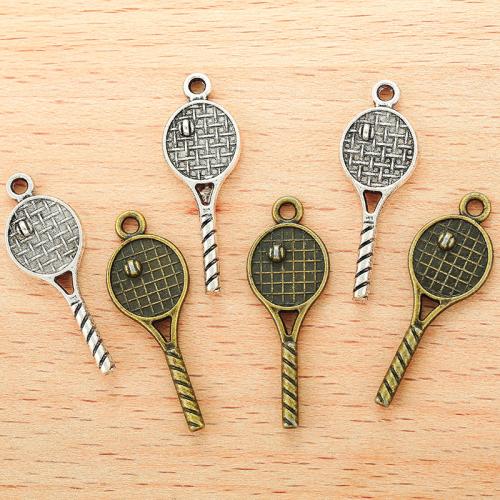 Tibetan Style Pendants, Tennis Racket, plated, DIY, more colors for choice, 30x11mm, 100PC/Bag, Sold By Bag