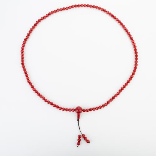 corail synthétique collier, style folk & unisexe, beads size 8x8mm, Longueur:Environ 101 cm, Vendu par PC