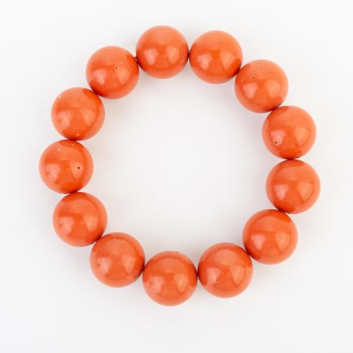 Coral sintético Pulsera, estilo popular & unisexo, beads size 16x16mm, longitud aproximado 210 mm, Vendido por UD