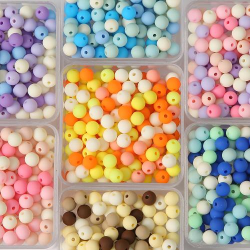 Acrylic Jewelry Beads, Round, DIY, more colors for choice, 8mm, 20PCs/Bag, Sold By Bag