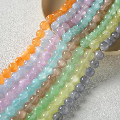 Natural Jade Beads, Round, DIY & different size for choice, more colors for choice, Sold By PC