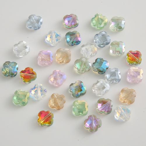 Abalorios de Cristal, Trébol de cuatro hojas, Bricolaje, más colores para la opción, 5x12mm, Vendido por UD