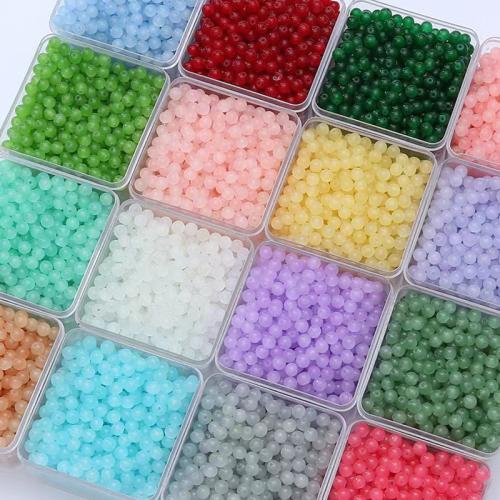 Perles en verre de mode, Des billes de verre, Rond, DIY & normes différentes pour le choix, plus de couleurs à choisir, Environ 100PC/sac, Vendu par sac