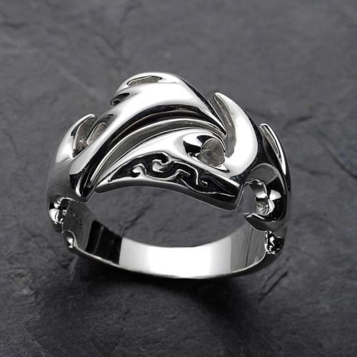 Bague en alliage de zinc, bijoux de mode & pour homme, argent, Vendu par PC