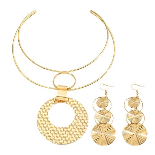 Zinc Alloy Jewelry Sets collar & earring 2 pieces & fashion jewelry & for woman Sold By Set