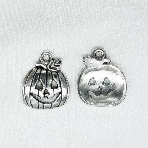 Fashion Halloween Pendant Zinc Alloy Pumpkin antique silver color plated Halloween Design & DIY nickel lead & cadmium free Approx Sold By Bag