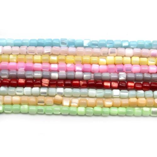 Início Shell grânulos, miçangas, Coluna, DIY, Mais cores pare escolha, 3.50x3.50mm, 105PCs/Strand, vendido por Strand