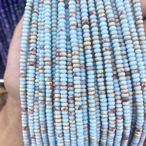 Gemstone Jewelry Beads, Koreite, Round, DIY, blue, 4x2mm, Sold By Strand