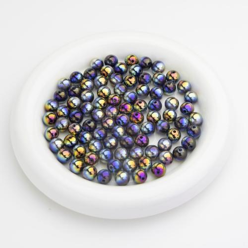 Acrylic Jewelry Beads, Round, DIY, more colors for choice, 10mm, Hole:Approx 2mm, 20PCs/Bag, Sold By Bag