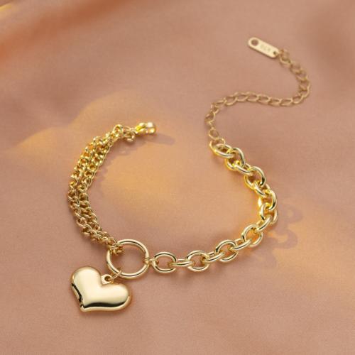 Pulsera de Aleación de Zinc, con 7cm extender cadena, chapado en color dorado, Joyería, dorado, libre de níquel, plomo & cadmio, longitud:15 cm, Vendido por UD