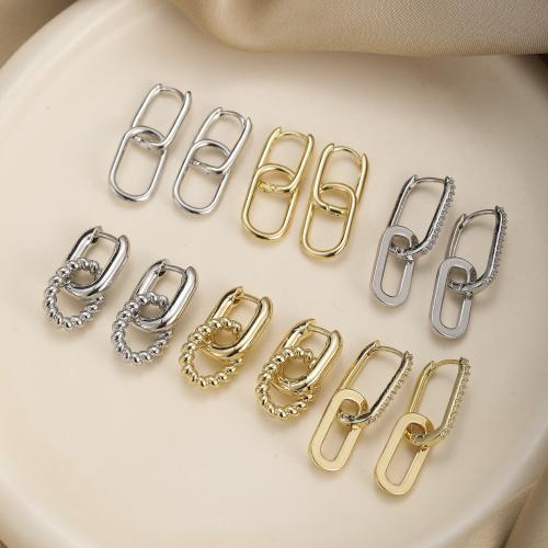 Brass Drop Earring plated fashion jewelry & with rhinestone nickel lead & cadmium free Sold By Pair