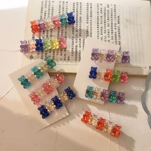 Alligator Hair Clip, Resin, with Tibetan Style, handmade, Laser & for woman, more colors for choice, 60mm, Sold By PC