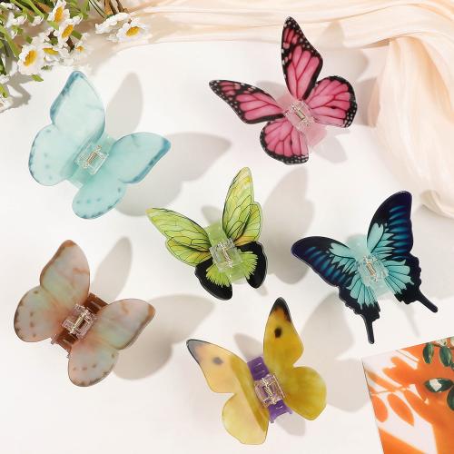 Hair Claw Clips Plastic Butterfly handmade & for woman Sold By PC