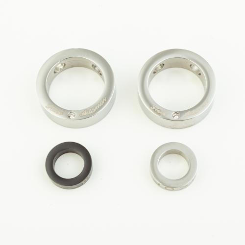 Ciondoli gioielli in acciaio inox, 304 acciaio inox, 2 pezzi & DIY, nessuno, 23x23mm, Foro:Appross. 17mm, Venduto da set