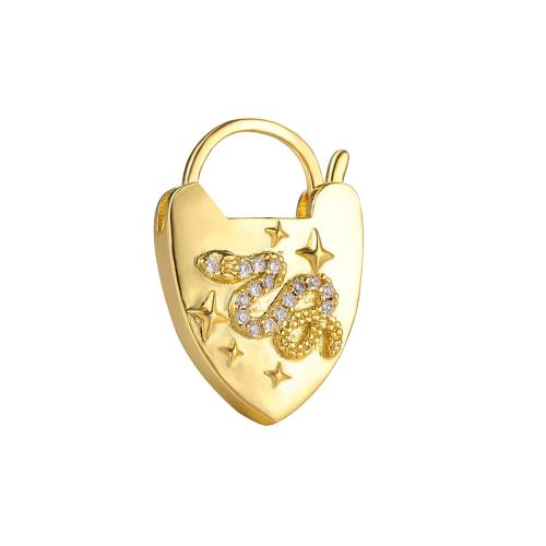 Cubic Zirconia Micro Pave Brass Pendant, plated, DIY & different styles for choice & micro pave cubic zirconia, gold, Sold By PC