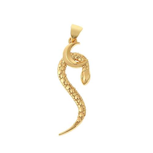 Brass Jewelry Pendants, Snake, plated, DIY & different styles for choice, gold, Sold By PC