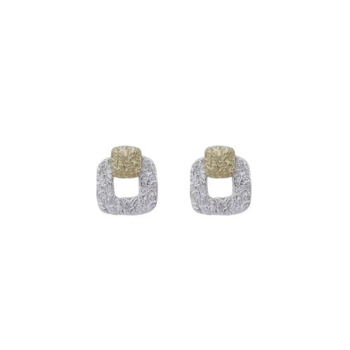 Boucle d'oreille dormeuse en alliage de zinc, Placage, pour femme, plus de couleurs à choisir, 20x20mm, Vendu par paire