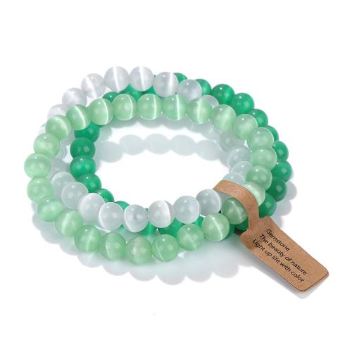 Pulseiras de pedras preciosas, Pedra natural, feito à mão, três peças & unissex, Mais cores pare escolha, comprimento Aprox 19 cm, vendido por PC