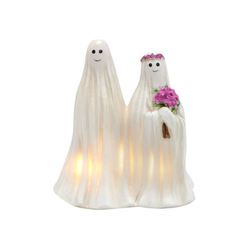 Halloween Decoration, Resin, Halloween Design & lightening, white, Sold By Set