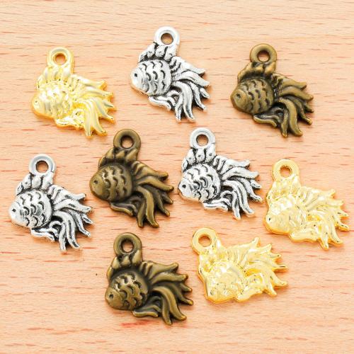 Zinc Alloy Animal Pendants Goldfish plated DIY Sold By Bag