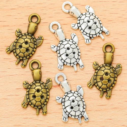 Pendentifs animaux en alliage de zinc, tortue, Placage, DIY, plus de couleurs à choisir, 22x11mm, 100PC/sac, Vendu par sac