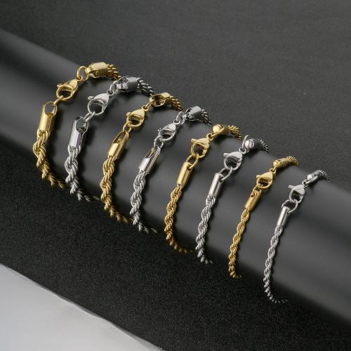 Stainless Steel Jewelry Bracelet 304 Stainless Steel Vacuum Ion Plating Unisex  Sold By PC