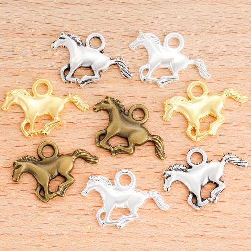 Zinc Alloy Animal Pendants Horse plated DIY Sold By Bag