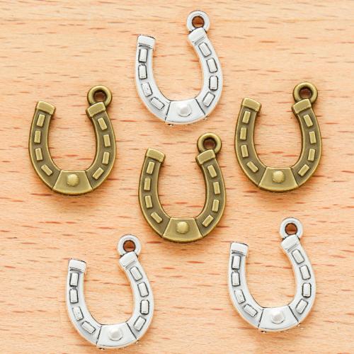 Zinc Alloy Pendants Horseshoes plated DIY Sold By Bag