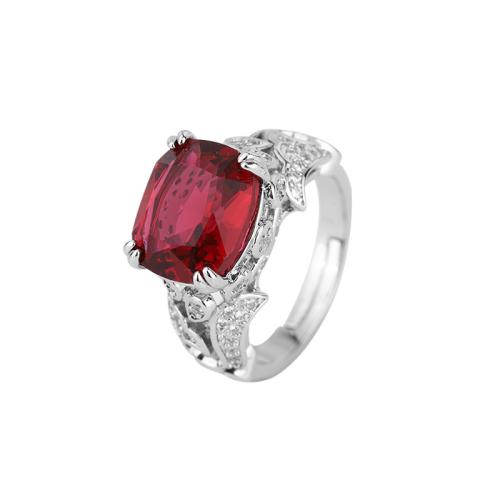 Bague en laiton, bijoux de mode & pour femme & avec strass, plus de couleurs à choisir, Vendu par PC