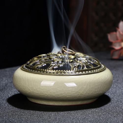 Porcelain Incense Burner, for home and office & durable, more colors for choice, 143x75mm, Sold By PC