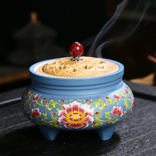 Porcelain Incense Burner, handmade, for home and office & durable & different styles for choice, more colors for choice, Sold By PC