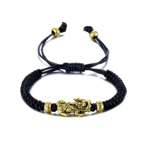 aleación de zinc Pulsera, con Cordón de cera, Longitud Ajustable & Joyería & para hombre, longitud:aproximado 20 cm, Vendido por UD