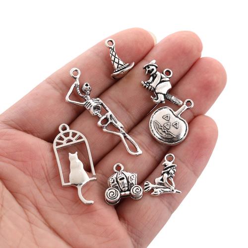 Fashion Halloween Pendant, Tibetan Style, silver color plated, Halloween Design & Different Shape for Choice & DIY, more colors for choice, nickel, lead & cadmium free, Sold By PC