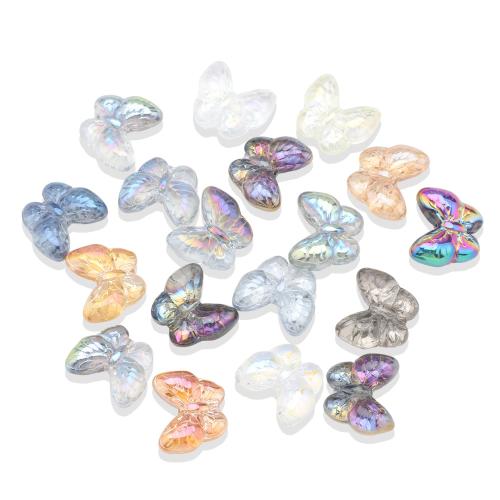 Fashion Glass Beads, Butterfly, colorful plated, DIY, more colors for choice, 20x17mm, 10PCs/Bag, Sold By Bag