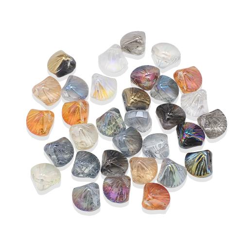 Gemstone Pendants Jewelry, Glass, Shell, DIY, more colors for choice, 10x10x8mm, 30PCs/Bag, Sold By Bag