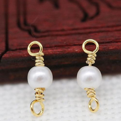 Brass Nakit Kopče, Mesing, s Plastična Pearl, zlatna boja pozlaćen, možete DIY, nikal, olovo i kadmij besplatno, 11x4mm, Približno 100računala/PC, Prodano By PC