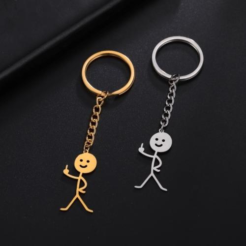 Stainless Steel Key Clasp, 304 Stainless Steel, plated, fashion jewelry, more colors for choice, Sold By Pair