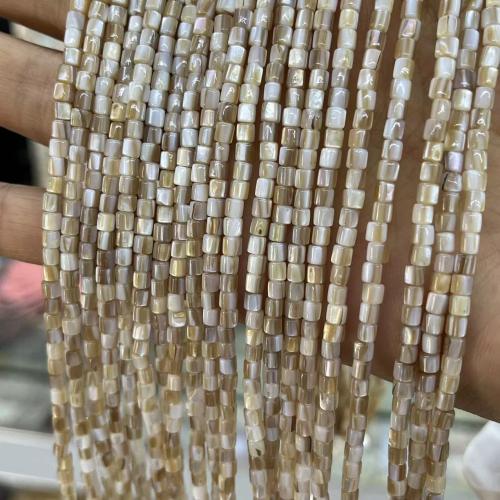 Natural Freshwater Shell Beads, DIY, 3.20x3.50mm, 120PCs/Strand, Sold By Strand