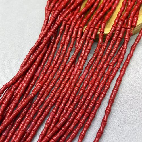 Perles naturelles de coquillage d'eau douce , coquille, DIY, rouge, 7x3mm, 58PC/brin, Vendu par brin