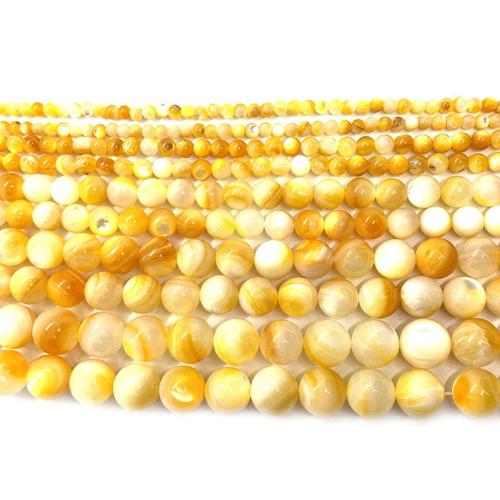 Natural Freshwater Shell Beads Round DIY Sold By Strand