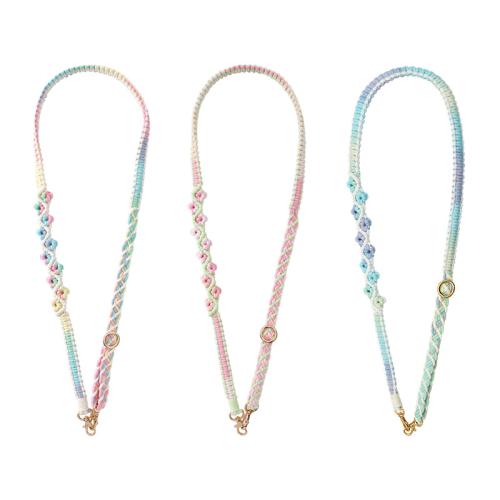 Mobile Phone Lanyard, Cotton Thread, with Tibetan Style, Adjustable & fashion jewelry, more colors for choice, Sold By PC