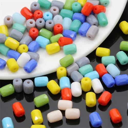 Fashion Glass Beads, DIY, more colors for choice, 6x8mm, Hole:Approx 1mm, 10PCs/Bag, Sold By Bag