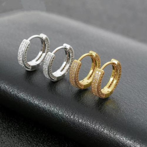 Laiton Leverback boucle d'oreille, Placage, bijoux de mode & avec strass, plus de couleurs à choisir, protéger l'environnement, sans nickel, plomb et cadmium, 39x37mm, Vendu par paire