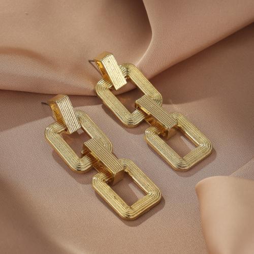 Tibetan Style Drop Earrings, gold color plated, fashion jewelry, golden, nickel, lead & cadmium free, 16x57mm, Sold By Pair